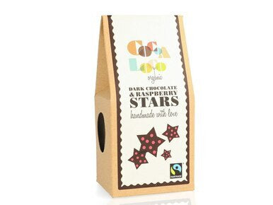 Cocoa Loco Dark Chocolate Raspberry Stars