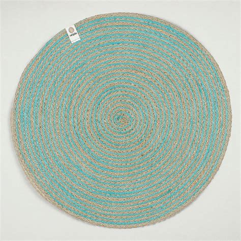 Spiral Coloured Large Seagrass and Jute Placemats