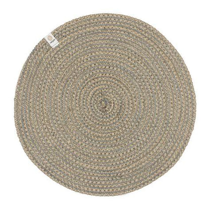 Spiral Coloured Seagrass and Jute Coaster