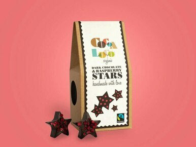 Cocoa Loco Dark Chocolate Raspberry Stars