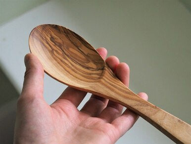 Olive wood salad servers