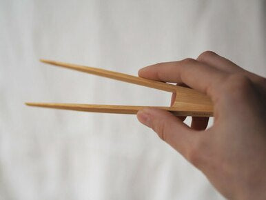 Tiny Organic Bamboo tongs