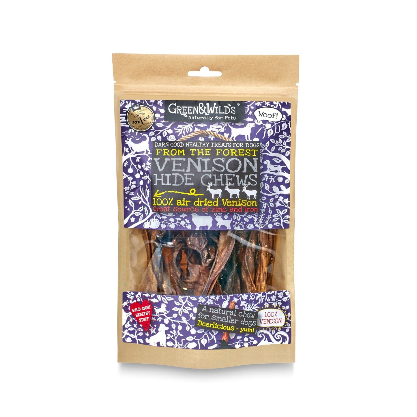 Green and Wilds Natural Venison Hide Chews