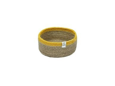 Jute small basket - Yellow