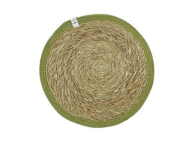 Seagrass and Jute placemat - Green