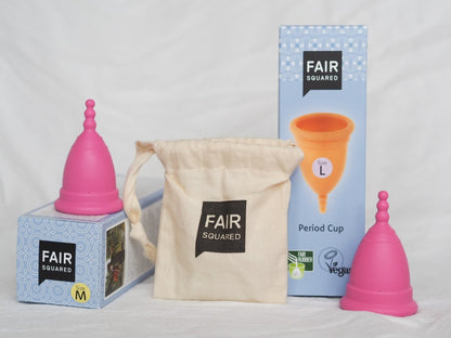 Fair Squared Rubber Period Cup - Pink