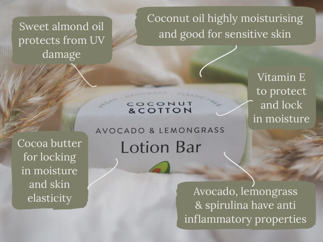 Avocado & Lemongrass Body Lotion Bar 50g