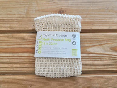 Organic Mesh Cotton Bag 18cm x 22cm