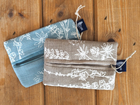 Linen Reusable Tissue Pouch