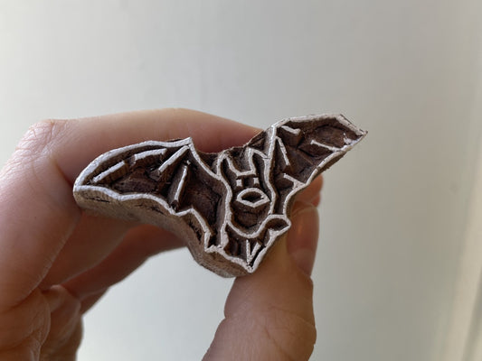 Bat Fairtrade Wooden Stamp Block