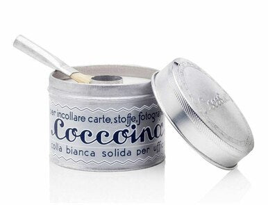 Coccoina Natural plastic free glue in a tin