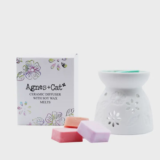 Agnes & Cat Ceramic Diffuser with Soy Wax Melts