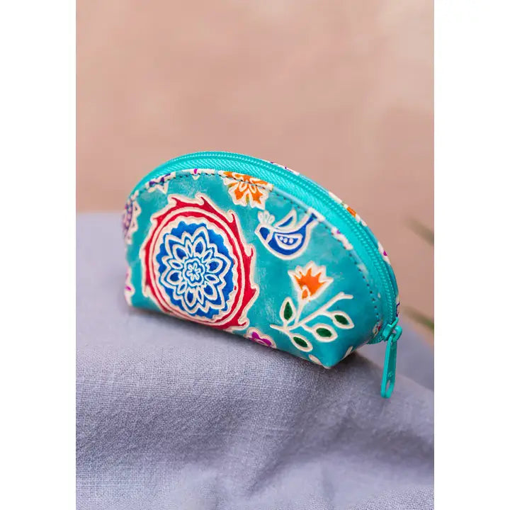 Amala floral leather coin purse