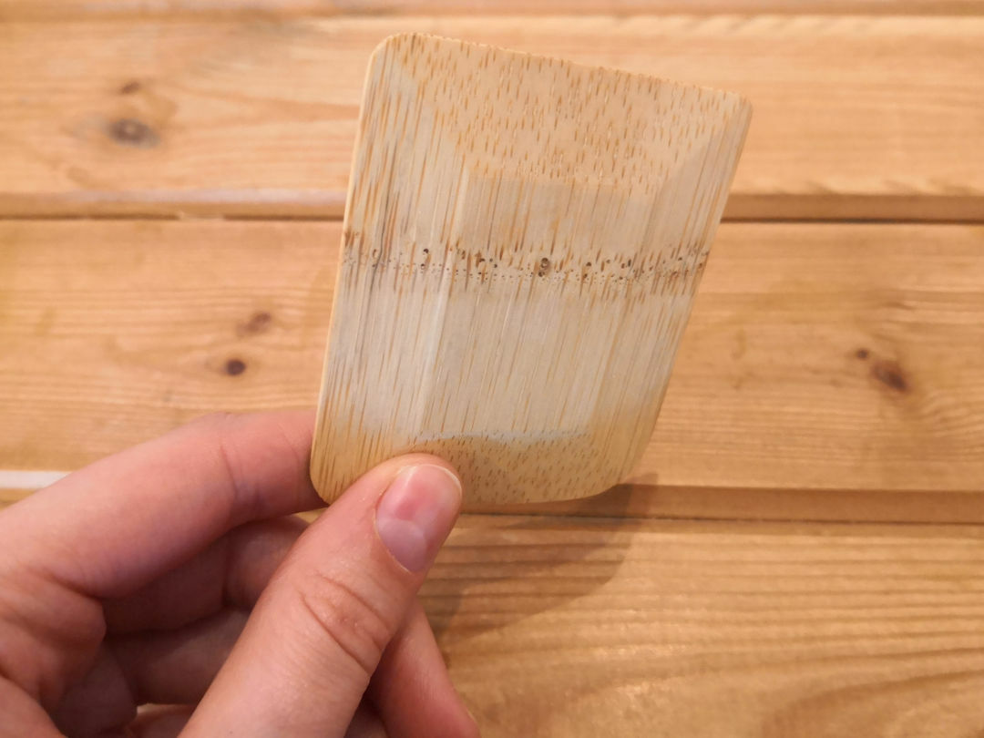 Organic bamboo pot scraper