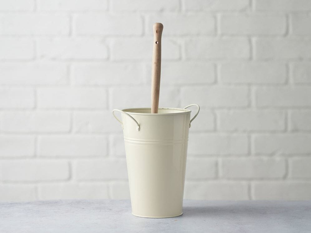 Plastic Free Toilet Brush Holder - Cream