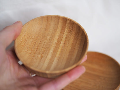 Large organic bamboo condiment cup