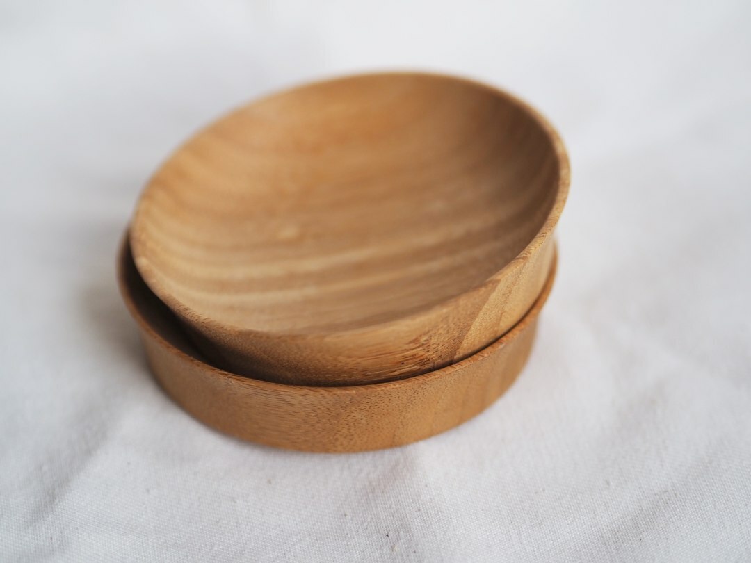 Large organic bamboo condiment cup