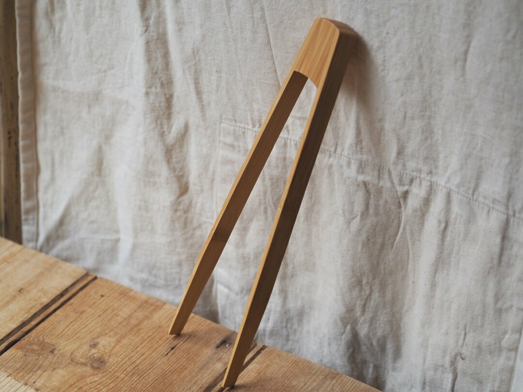 Large Organic Bamboo tongs