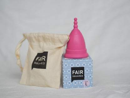 Fair Squared Rubber Period Cup - Pink