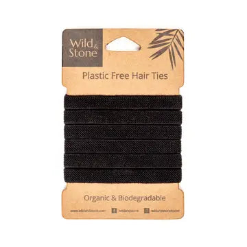 Plastic Free Hair Ties - Black