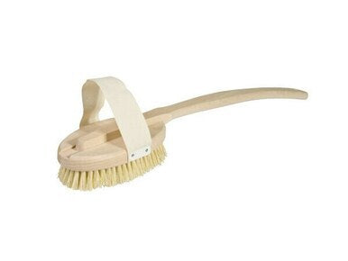 Wooden bath & back brush with removable handle