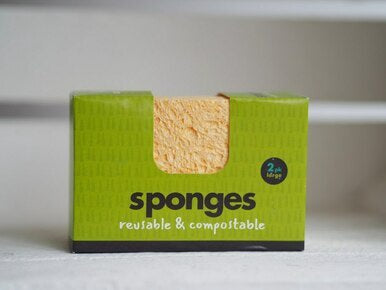 Compostable Wood Pulp & Cotton Sponge