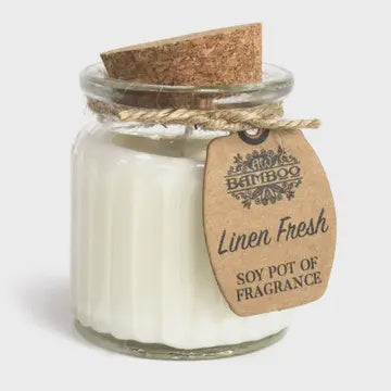 Soy Pot of Fragrance Candle - Linen Fresh