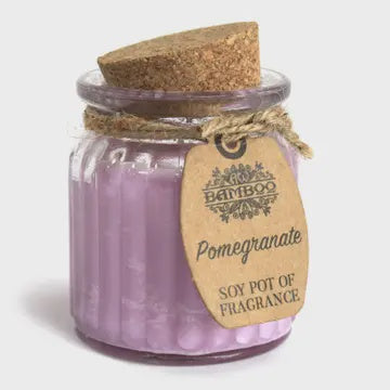 Soy Pot of Fragrance Candle - Pomegranate