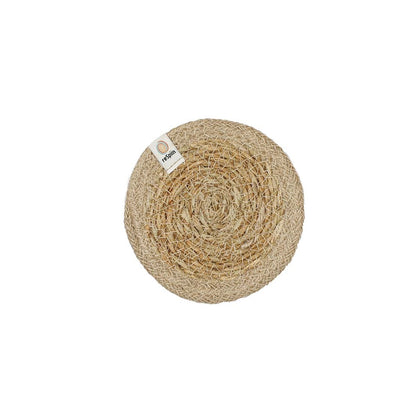 Seagrass & Jute Coaster - Natural Beige