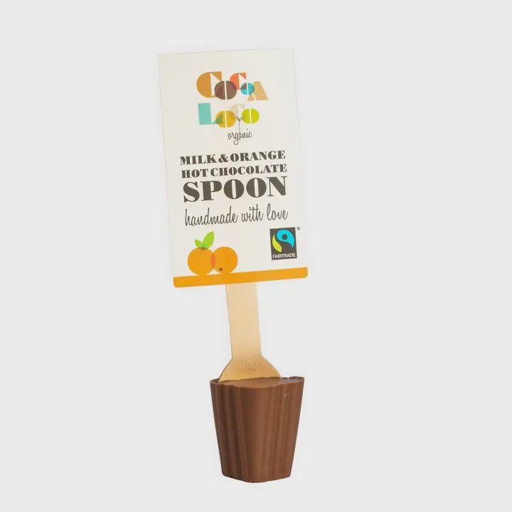 Cocoa Loco Hot Chocolate Spoon - Milk Chocolate Orange