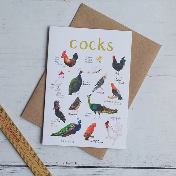 Fun Pun - Card - Cocks