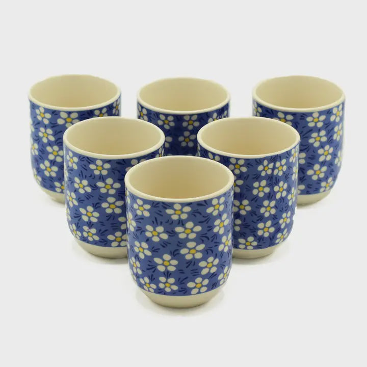 Herbal Tea Cup Individual -Blue Daisy