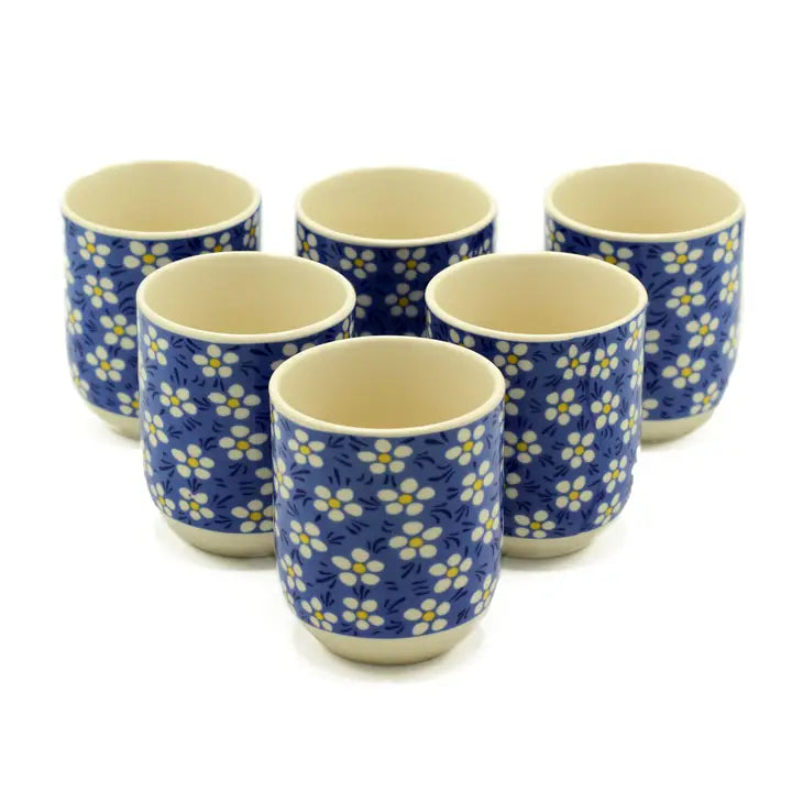 Herbal Tea Cup - Blue Daisy