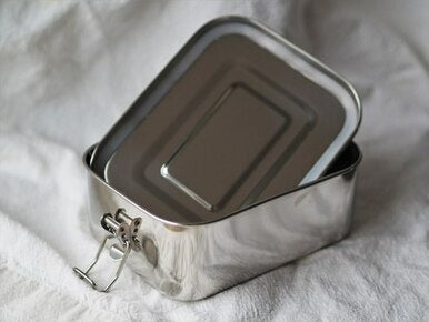 Stainless steel Deeper Rectangular lunchbox with leak seal