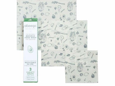 Variety pack of Abeego beeswax wraps