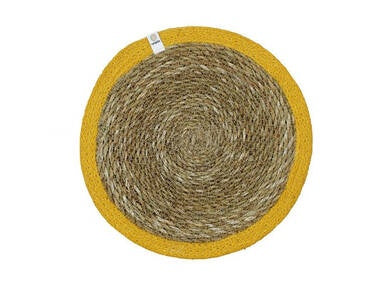 Seagrass and Jute placemat - Yellow