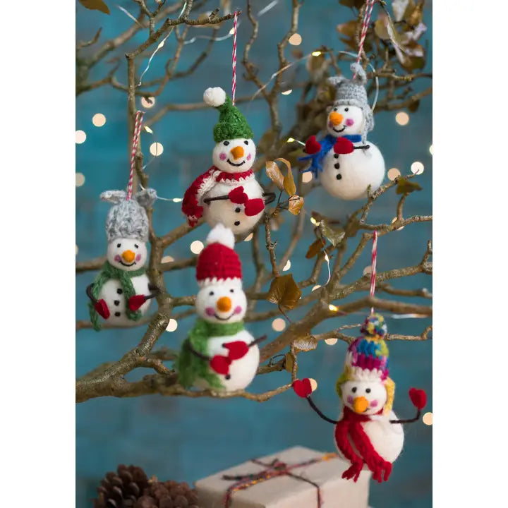 Felt Snowman with bendy arms decoration