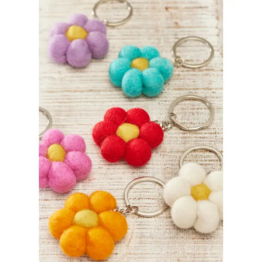 Felt Flower Keyring