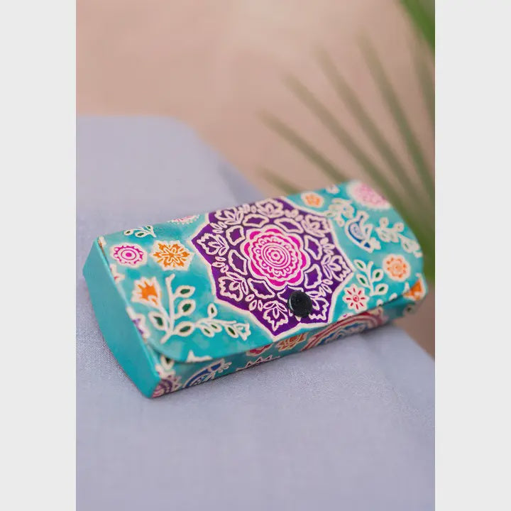 Amala Floral Leather Glasses Case