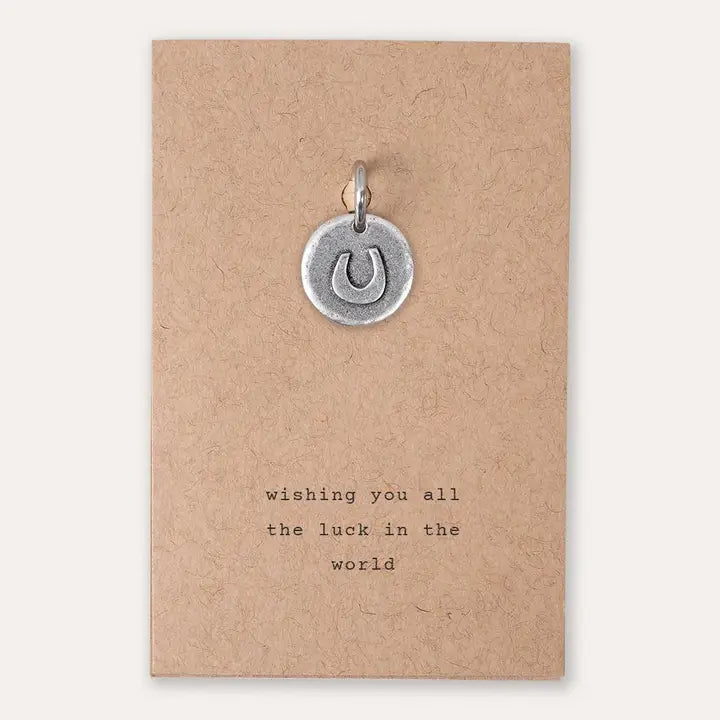 "All the Luck in the World" Horseshoe Charm