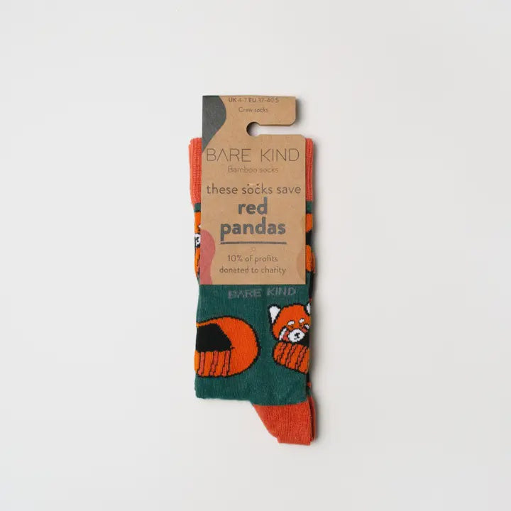 Bare Kind Bamboo Socks - Red Panda