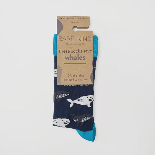 Bare Kind Bamboo Socks - Whales