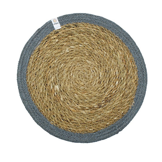 Seagrass & Jute Tablemat -Natural/Grey