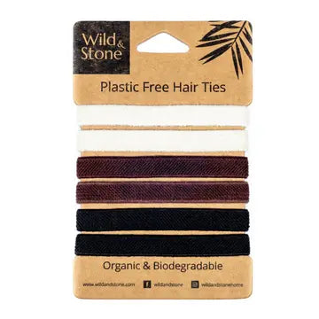 Plastic Free Hair Ties - Natural