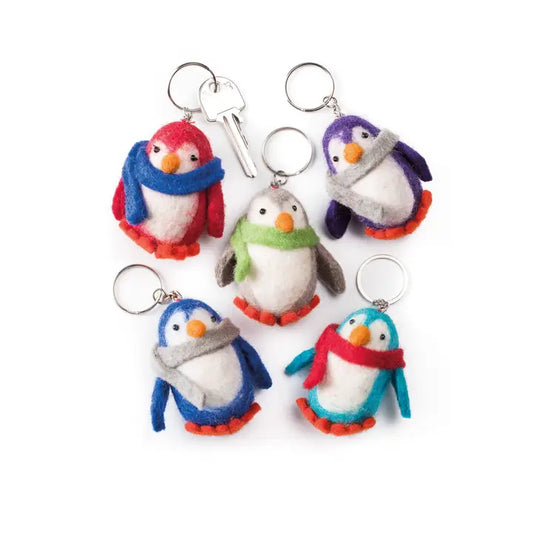 Penguin Felt Keyring