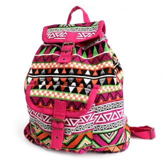 Jacquard Bag - Pink Backpack