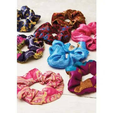 Recycled Sari Hair Scrunchies