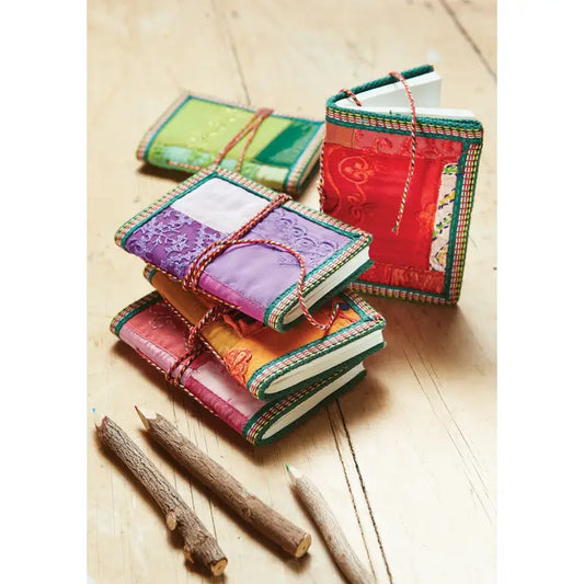 Recycled Sari covered Handmade Notebook