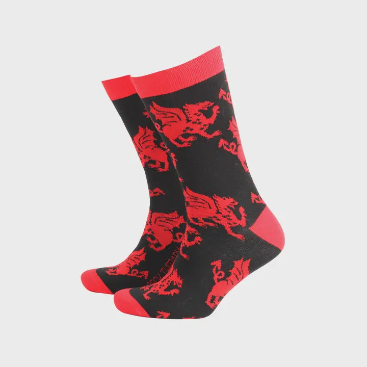 Bamboo Socks - Men's - Welsh Dragon