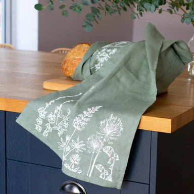 Helen Round Linen Tea Towel